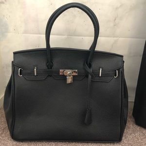Birkin Togo Silver Hardware Jewel Black Satchel
